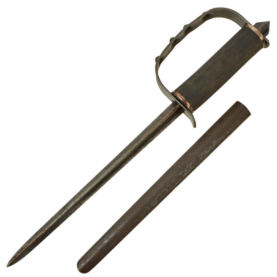 Original U.S. WWII First Pattern OSS Drop Knife with Scabbard made from Springfield Trapdoor Bayonet Original Items