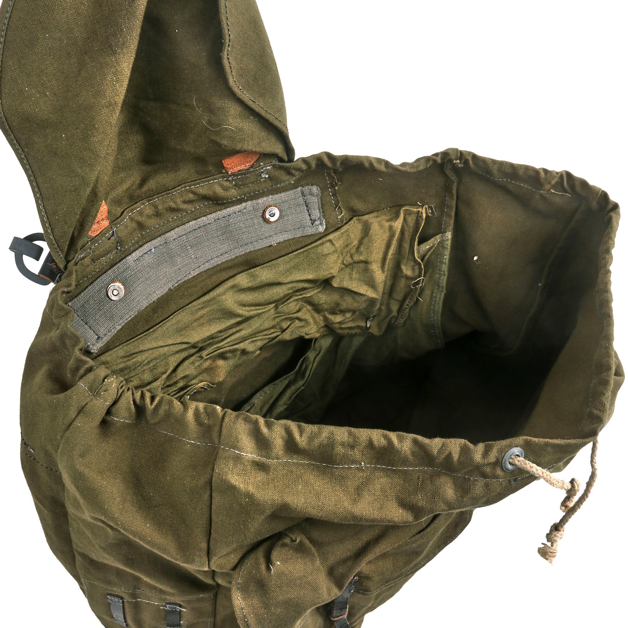M41 Rucksack Original German WWII Tornister 34 Cowhide Backpack with Shoulder Straps ...