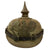 Original Imperial German WWI M1915 Prussian Ersatz Stahlblech Steel Pickelhaube by Gebrüder Bing, Nürnberg with National Cockade Marked to VII Armee-Korps Repair Depot Original Items