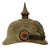 Original Imperial German WWI M1915 Prussian Ersatz Stahlblech Steel Pickelhaube by Gebrüder Bing, Nürnberg with National Cockade Marked to VII Armee-Korps Repair Depot Original Items
