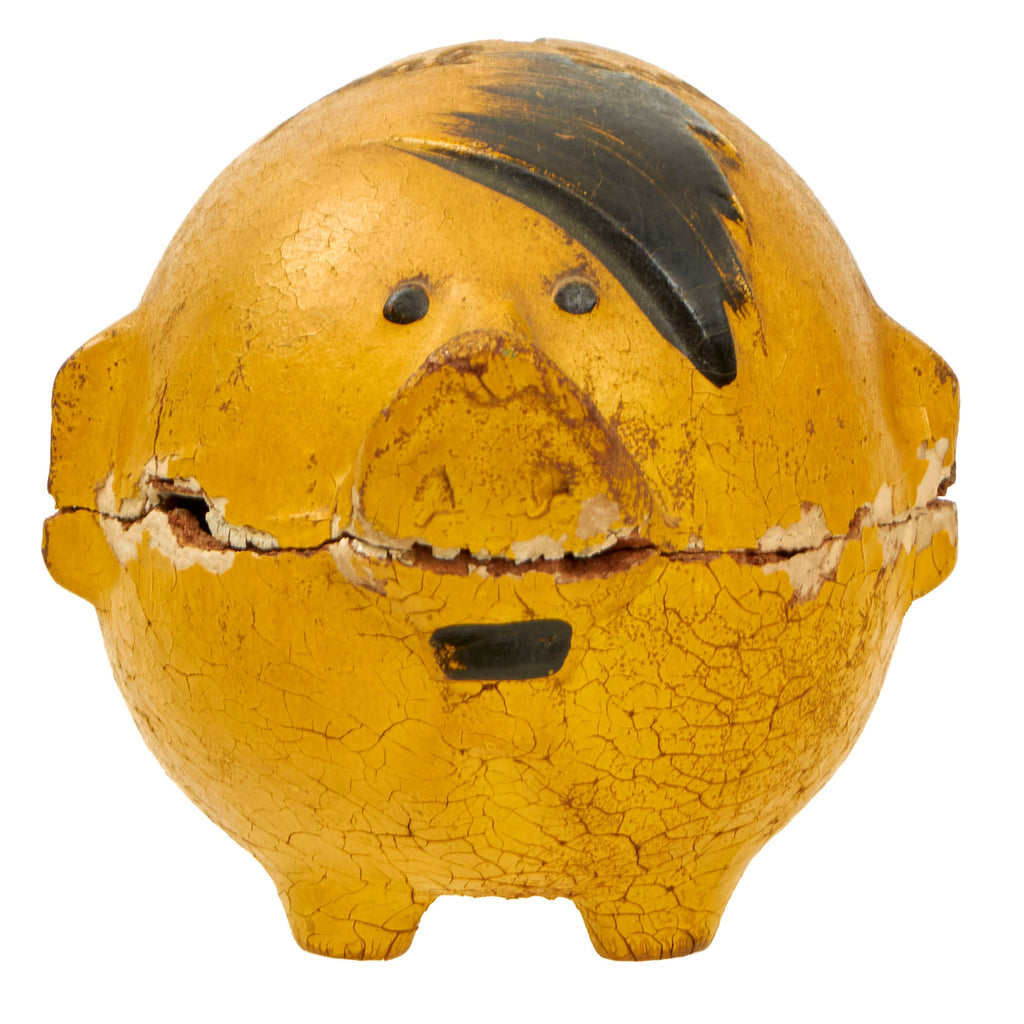 Original U.S. WWII American Home Front Propaganda "Adolf the Pig" Piggy Bank Original Items