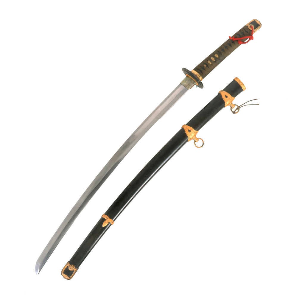 Original WWII Japanese Navy Officer P1937 Kai-Gunto Katana Sword by TAKEYASU with Sharkskin Shagreen Scabbard Original Items
