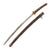 Original Japanese WWII Type 98 Shin-Gunto Katana Sword by NAGAMURA KIYONOBU with Leather Covered Aluminum Scabbard