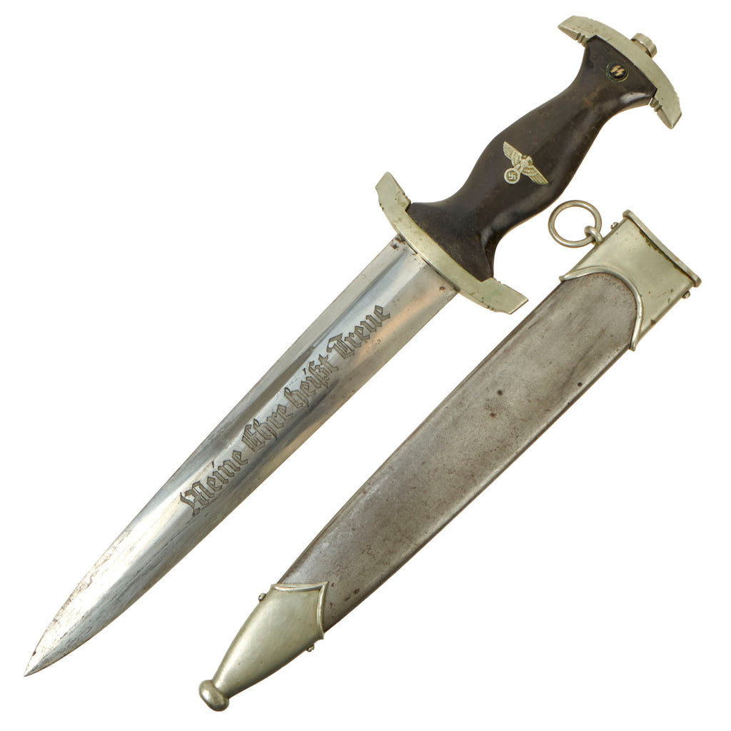 Original German WWII Early M33 SS EM/NCO Dagger by Robert Klaas of Solingen with Scabbard Original Items