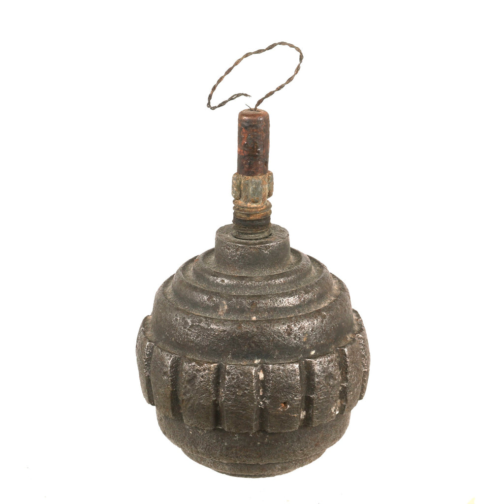 Original German WWI Inert Model 1915 Kugel n/A Ball Hand Fragmentation Inert Grenade with Fuse - Kugelhandgranate Original Items