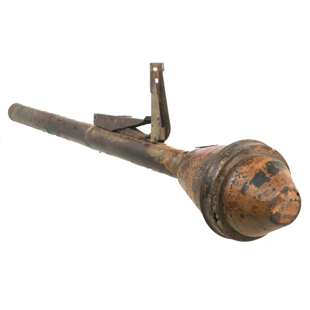 Original German WWII Inert Panzerfaust 60 Anti-Tank Rocket with Launcher - Original Relic Paint & Markings Original Items