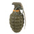 Original U.S. WWII Inert MkII Pineapple Grenade by OKK with Yellow Ring & M10A3 Fuze in Original Tube Original Items