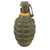 Original U.S. WWII Inert MkII Pineapple Grenade by OKK with Yellow Ring & M10A3 Fuze in Original Tube Original Items
