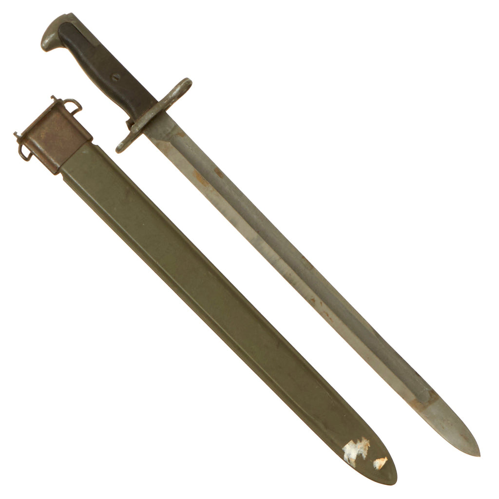 Original U.S. WWII M1942 Garand Rifle 16 inch Bayonet by PAL with M3 Scabbard - Dated 1942 Original Items