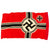 Original German WWII Small 50cm x 85cm National Battle Flag - Reichskriegsflagge Original Items