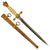 Original WWII German 2nd Model Kriegsmarine Naval Dagger by W.K.C. Waffenfabrik with Lightning Bolt Scabbard - Unplated Blade Original Items
