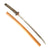 Original 17th Century Early Edo Period Japanese Handmade Katana Sword with Figured Wood Scabbard
