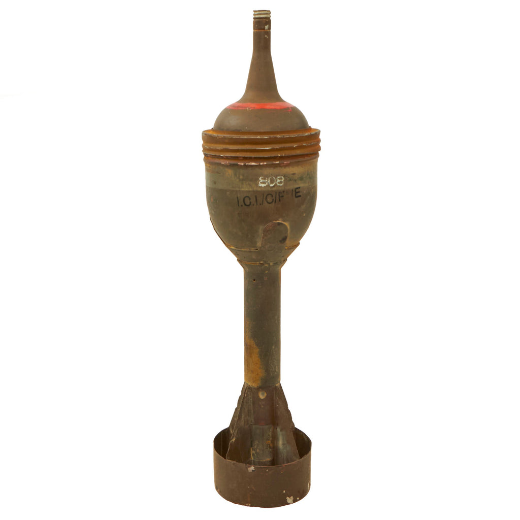 Original WWII British Inert PIAT Anti-Tank Bomb Launcher Round - Dated January 1944 Original Items