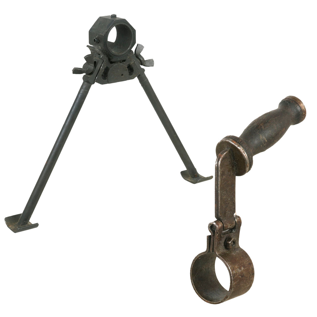 Original U.S. Browning 1919A6 Adjustable Bipod Assembly and Carry Handle Original Items