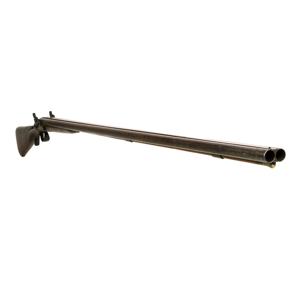 Original British 11 Bore Double Barrel Percussion Shotgun by W. Farot with Massive 46" Damascus Barrels - circa 1850 Original Items