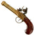 Original European Continental Brass Framed Flintlock Boxlock Vest Pistol with Safety - circa 1800 Original Items