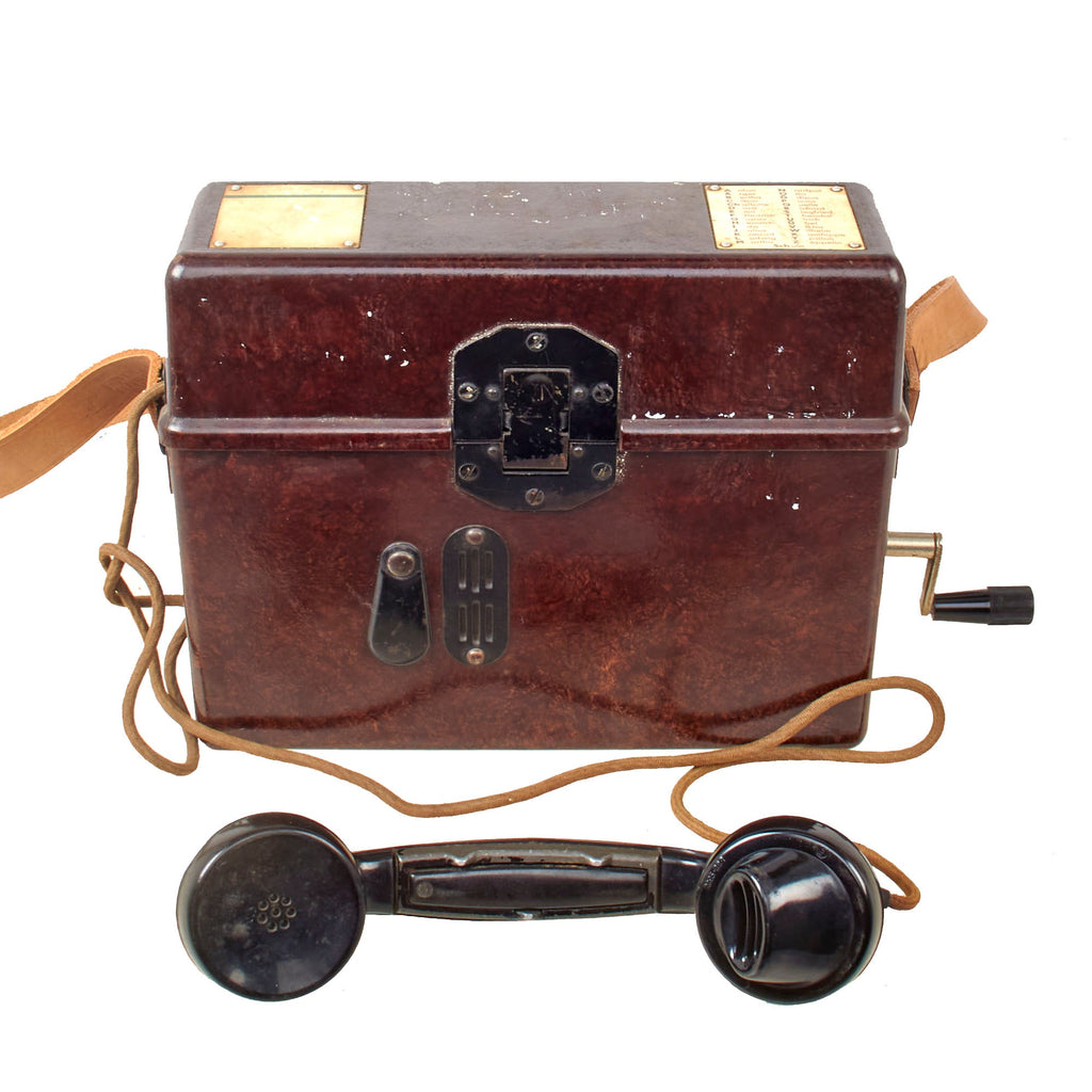 Original German WWII Wehrmacht Model FF33 Field Telephone by R.B. & Co. Dated 1944 - Feldfernsprecher 33 Original Items