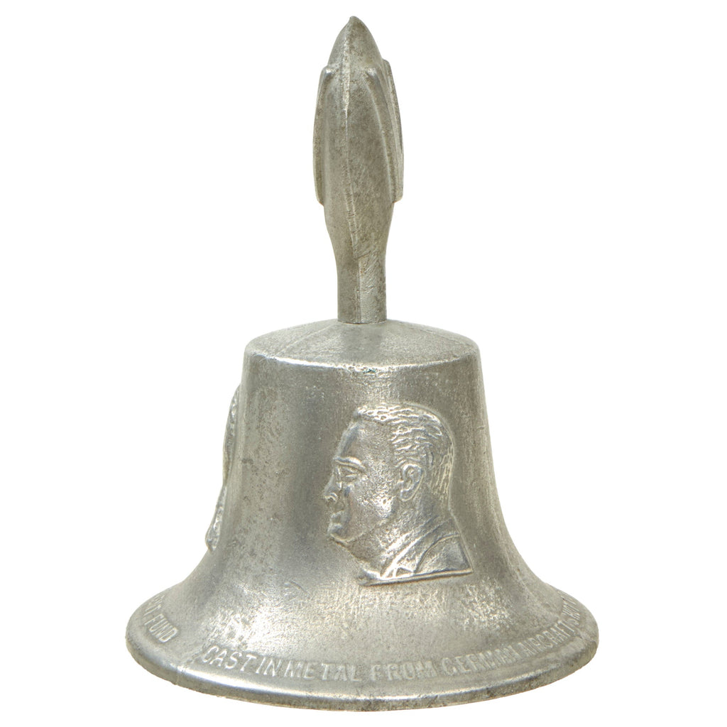 Original British WWII RAF Benevolent Fund Relief Victory Bell Made from Aluminum of Downed German Aircraft Original Items