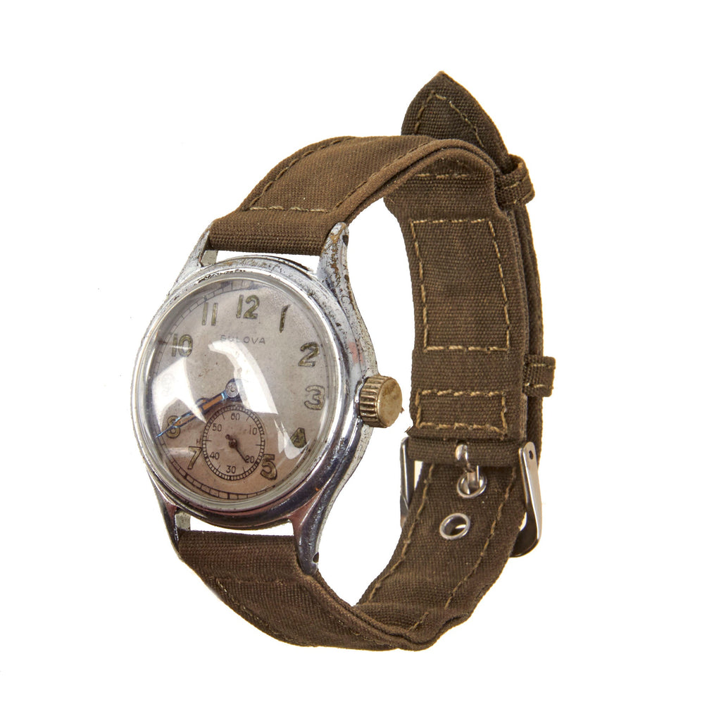 Original U.S. WWII Fully Functional US Army Ordnance Department 17-Jewel Wrist Watch by Bulova Original Items