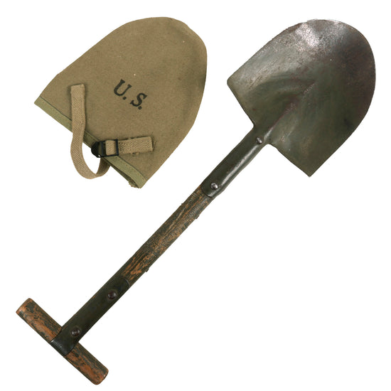 Original U.S. WWII M1912 T-Handle Shovel with 1943 Dated Cover New Made Items