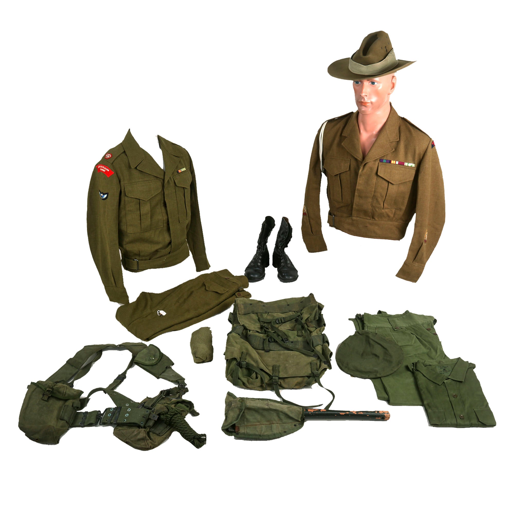 gear vietnam Original Australian Vietnam War Uniform & Field Gear Lot with Slouch H – International Military Antiques
