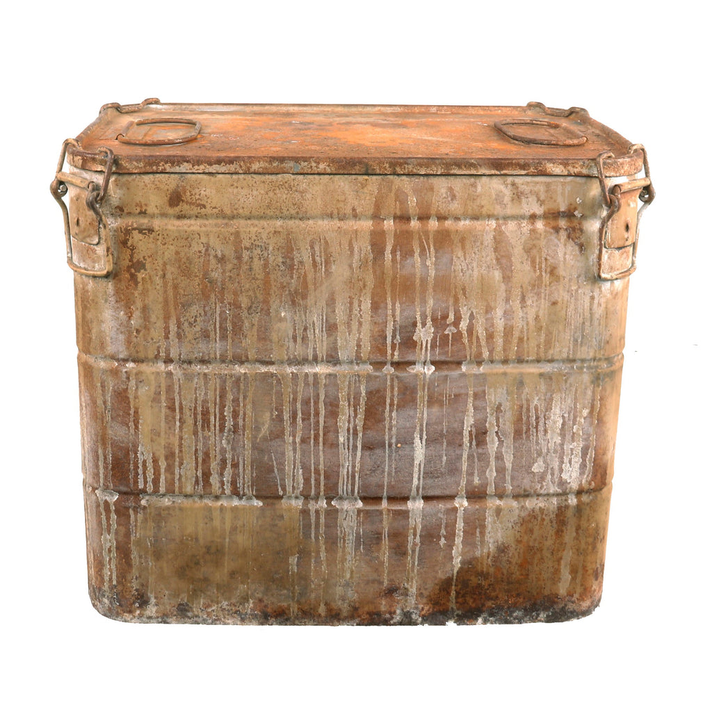 Original German WWII Luftwaffe Fallschirmjäger Parachute Steel Transit Chest - Empty Original Items