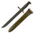 Original U.S. WWII M1905E1 M1 Garand 10 inch Cut Down Bayonet by Springfield dated 1918 with M7 Scabbard Original Items