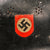 Original German WWII M34 Square Dip Double Decal Aluminum Fire Police Helmet with 56cm Liner and Chinstrap - Feuerwehr Helmet Original Items