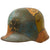 Original Imperial German WWI U.S. Souvenir Camouflage Painted M1916 Stahlhelm with Iron Cross - Marked Si66 Original Items
