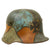 Original Imperial German WWI U.S. Souvenir Camouflage Painted M1916 Stahlhelm with Iron Cross - Marked Si66 Original Items