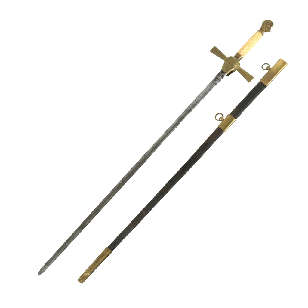 Original U.S. Mexican-American War Era Model 1840 Militia NCO Sword and Scabbard by Horstmann with Ribbed Bone Grip Original Items