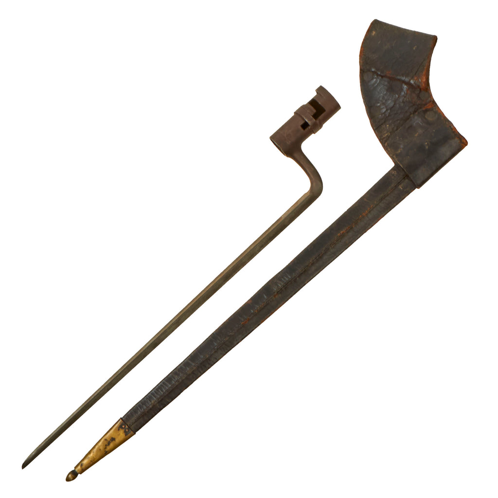 Original U.S. Civil War Springfield M1842 .69 Socket Bayonet with Federal Issued Scabbard Original Items