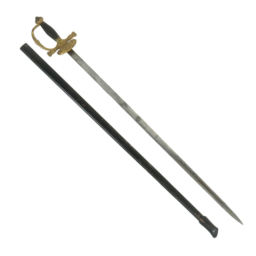 Original Spanish-American War 1868 Dated Spanish Army Officer's Sword Made in Toledo with Scabbard - U.S. Bringback Original Items