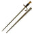 Original French M1874 Gras Bayonet by Steyr Werndl Dated 1879 with Scabbard - Colonial Anchor Markings Original Items