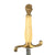 Original U.S. Mexican-American War Era Knight’s Head Militia Officer’s Sword with Bone Grip & Original Brass-Mounted Leather Scabbard Original Items