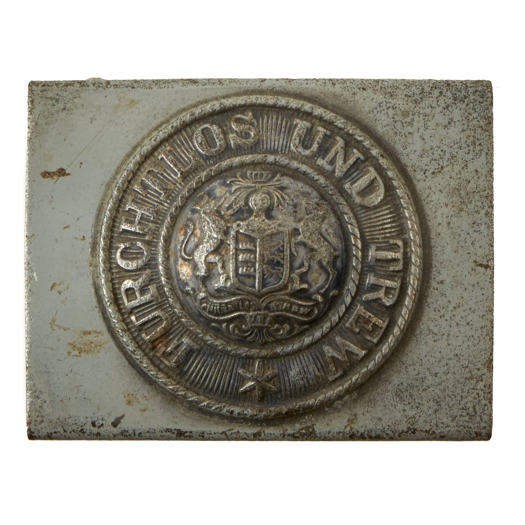 Original Imperial German WWI Württemberg State Enlisted Man’s Belt Buckle - Furcthlos und Treu Original Items
