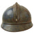 Original French WWI Issue Model 1915 Adrian Helmet in Horizon Blue with Artillery RF Badge and Second Pattern Liner Original Items