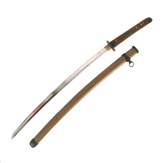 Original WWII Japanese Army Officer P-1944 Rinji Seikishi Shin-Gunto Katana Sword by YOSHITADA with Scabbard - Dated 1945 Original Items