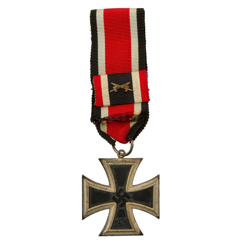 Original German WWII Wehrmacht Iron Cross 2nd Class 1939 by Wilhelm Deumer with Ribbon & KvK II Pin - EKII Original Items