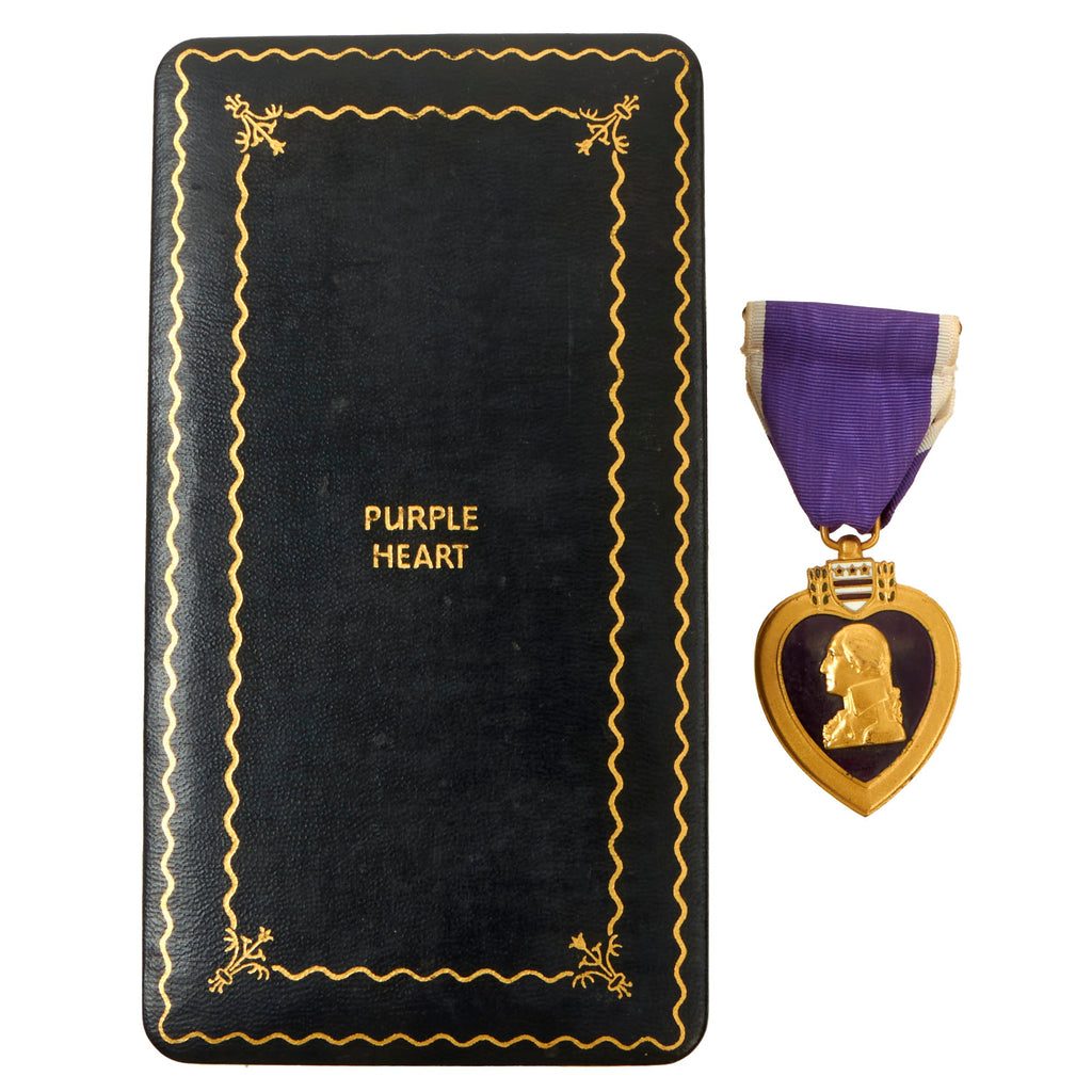 Original U.S. WWII Numbered Purple Heart Medal in Original Presentation Case - #453559 Original Items