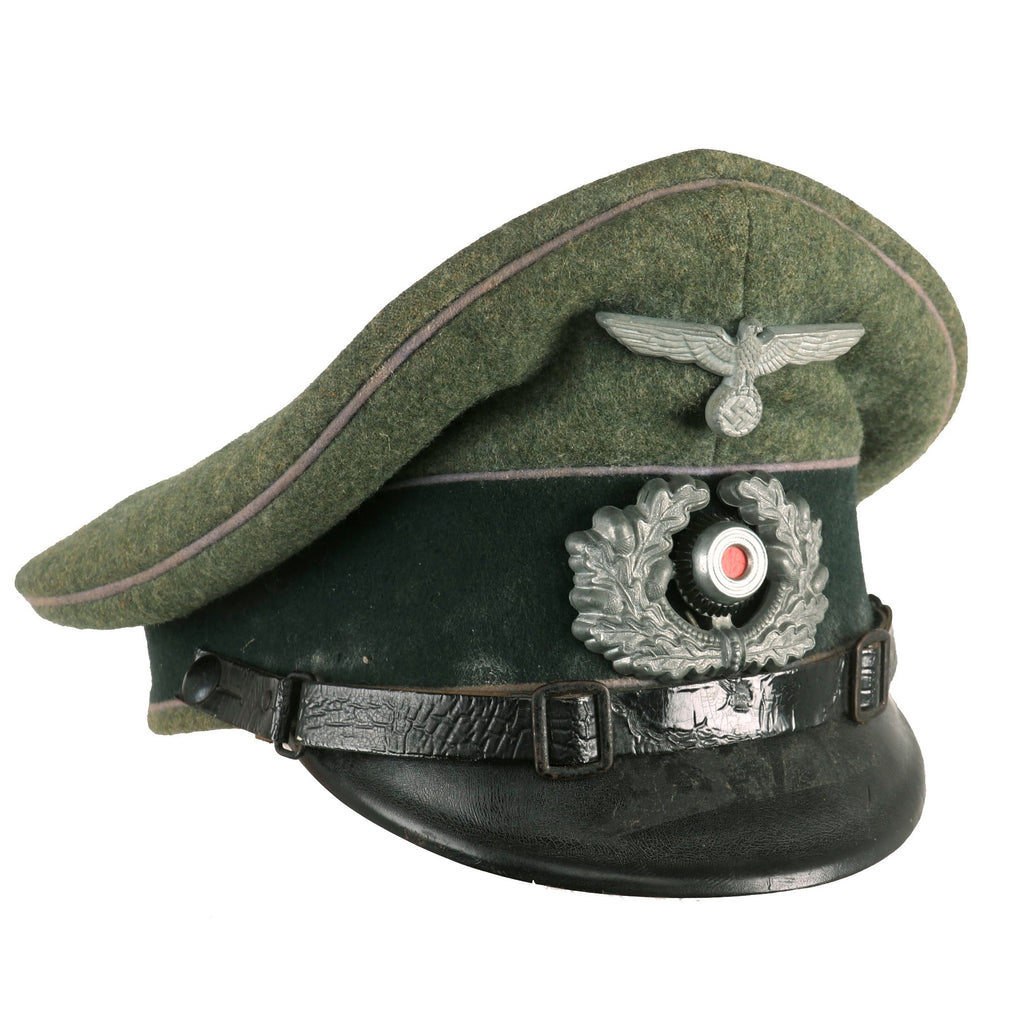 Original German WWII Army Heer Sonderführer Civilian Special Leader Schirmmütze Visor Crush Cap - size 56 Original Items