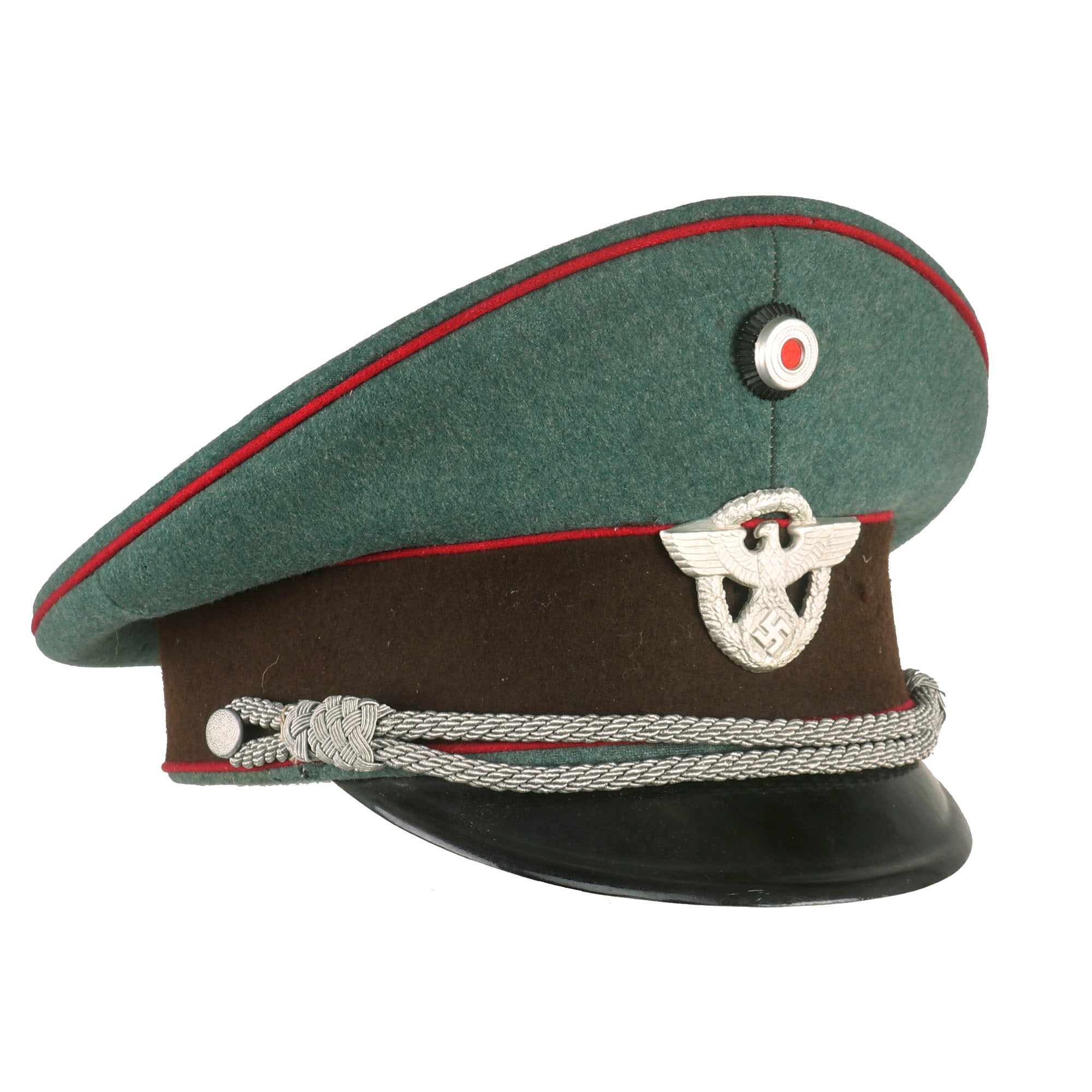 ＢＰドイツ/ノルトライン・ヴェストファーレン州＊警察シャコ帽章（実物） Original German WWII Named Feuerschutzpolizei Fire Protection