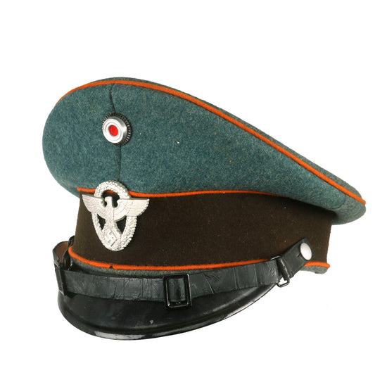 Original German WWII Gendarmerie Rural Police NCO's Schirmmütze Visor Cap by Alkero - size 54 ½ Original Items