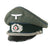 Original German WWII Army Heer Medical Officer Schirmmütze Visor Crush Cap with Embroidered Wreath Original Items
