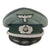 Original German WWII Military Medical Service Officer Schirmmütze Visor Cap by EREL - Double Marked Original Items