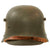 Original German WWII M16 Transitional Heer Army Former Double Decal Helmet with Damaged 56cm Liner & Chinstrap - Stamped Si66 Original Items