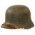 Original German WWII M16 Transitional Heer Army Former Double Decal Helmet with Damaged 56cm Liner & Chinstrap - Stamped Si66 Original Items