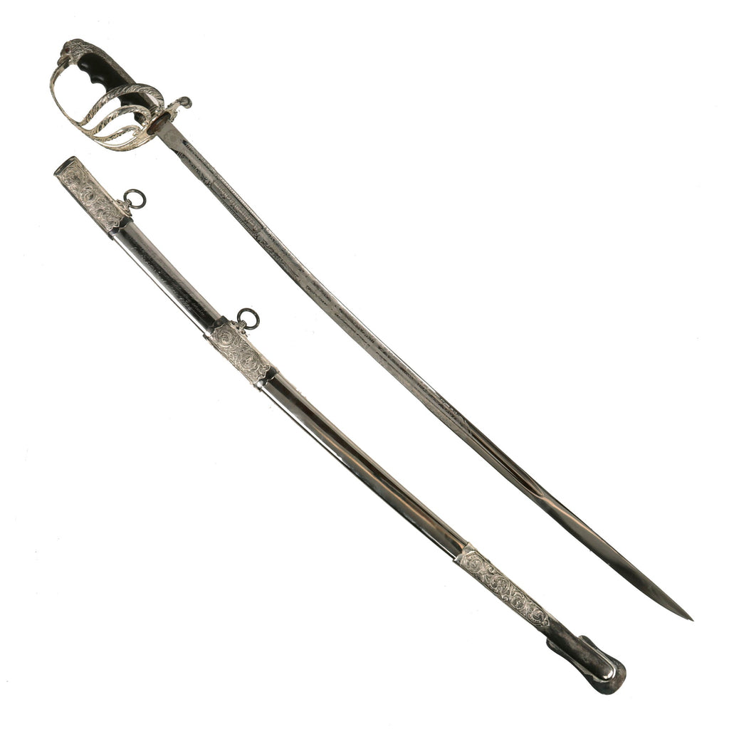 Original U.S. Ornate M-1902 Army Officer's Presentation Sword With Eagle Head Pommel by N.S. Meyer Original Items