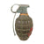 Original U.S. WWII Inert MkII Pineapple Grenade with Yellow Ring & M10A3 Fuze by Littlestown Foundry Original Items