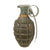 Original U.S. WWII Inert MkII Pineapple Grenade with Yellow Ring & M10A3 Fuze by Littlestown Foundry Original Items